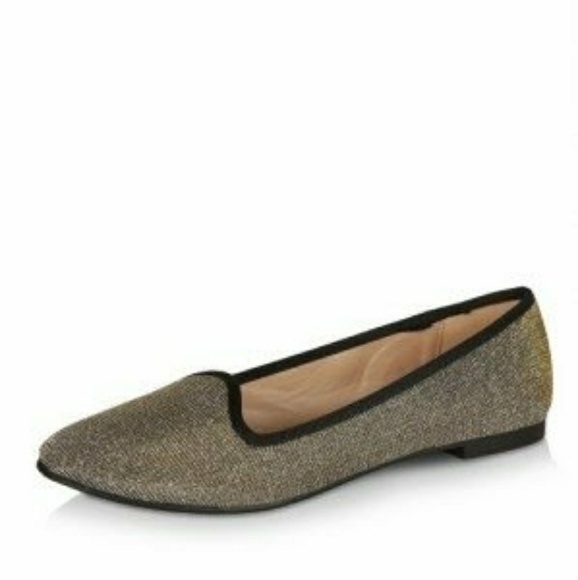 New London Rebel Glitter Ballet Flats - Picture 3 of 5